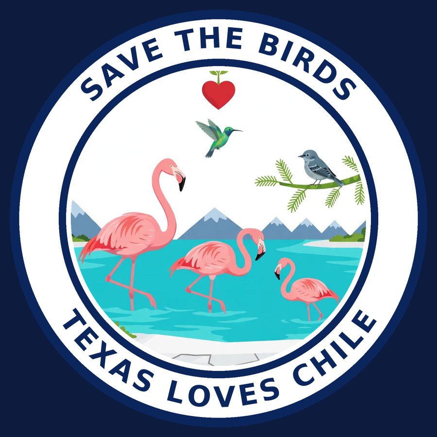 Save the Birds seal tee with all five endangered birds